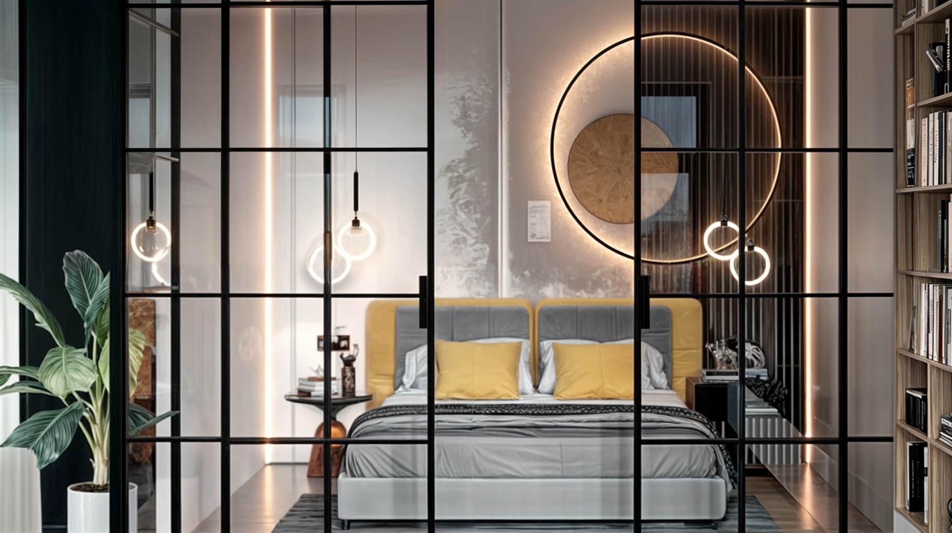 Воздушный интерьер с алюминиевыми системами Proxima